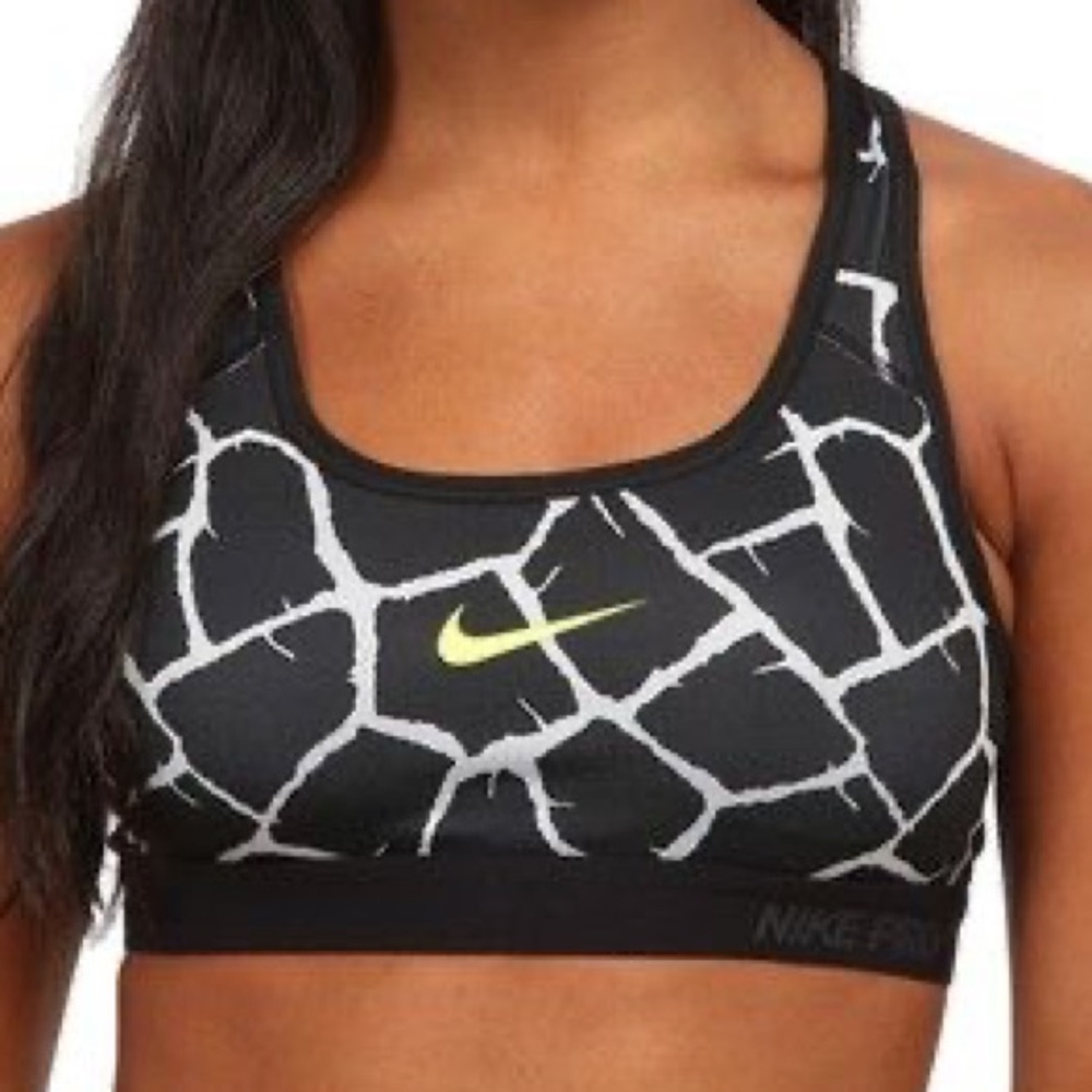 Nike Pro Black Giraffe print sports bra